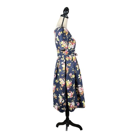 Modcloth Elegant Instance Fit And Flare Floral Dress - Picture 3 of 5